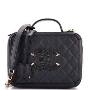 Chanel Filigree Vanity Case Quilted #235164C37B